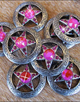 Western Screw Back Concho Star Fuchsia Crystal Bling Headstall Cowgirl