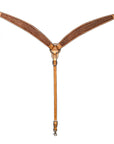 Bar H Equine Horse Genuine Leather Basket Weave Tooled Tack Set Brown