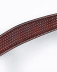Bar H Equine Western Leather Horse Tack Set Basket Weave Tooled Dark Brown