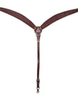 Bar H Equine Western Leather Horse Tack Set Basket Weave Tooled Dark Brown