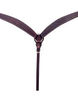 Bar H Equine Western Leather Headstall & Breast Collar Basket Weave Dark Brown