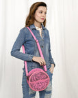 American Darling Canteen Hand Tooled Genuine Leather Women Bag Western Handbag Purse