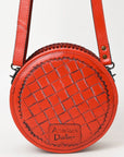 American Darling Canteen Hand Tooled Genuine Leather Women Bag Western Handbag Purse