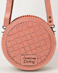 American Darling Canteen Hand Tooled Genuine Leather Women Bag Western Handbag Purse