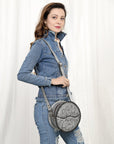 American Darling Canteen Hand Tooled Genuine Leather Women Bag Western Handbag Purse