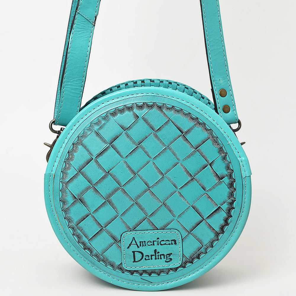 American Darling Canteen Hand Tooled Genuine Leather Women Bag Western Handbag Purse