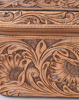 American Darling Jewelry Case Hand Tooled Genuine Leather Women Bag Western Handbag Purse