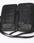 Spaghetti Western Swc213Blk Sling Vintage Handmade Drum Dyed Genuine European Cowhide Leather Women Bag Western Handbag Purse