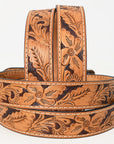 BAR H EQUINE Western Genuine Leather Men And Women Belt Floral