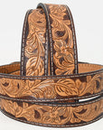 BAR H EQUINE Western Genuine Leather Men And Women Belt Floral