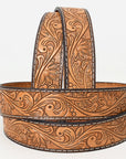 BAR H EQUINE Western Genuine Leather Men And Women Belt Floral