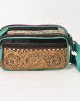 Ohlay Bags OHG183C Fanny Pack Hand Tooled Hair-On Genuine Leather Women Bag Western Handbag Purse
