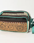 Ohlay Bags OHG183C Fanny Pack Hand Tooled Hair-On Genuine Leather Women Bag Western Handbag Purse
