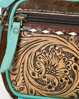 Ohlay Bags OHG184B Fanny Pack Hand Tooled Hair-On Genuine Leather Women Bag Western Handbag Purse
