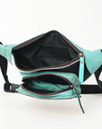 Ohlay Bags OHG185A FANNY PACK Hand Tooled Hair-on Genuine Leather women bag western handbag purse