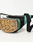 Ohlay Bags OHG185A FANNY PACK Hand Tooled Hair-on Genuine Leather women bag western handbag purse