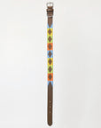 BAR H EQUINE Western Genuine Leather Dog Collar Embroidered
