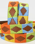 BAR H EQUINE Western Genuine Leather Men And Women Brown Belt Embroidered