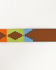 BAR H EQUINE Western Genuine Leather Men And Women Brown Belt Embroidered