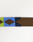 BAR H EQUINE Western Genuine Leather Men And Women Brown Belt Embroidered Multi