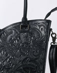 Tote Hand Tooled Genuine Leather women bag western handbag purse