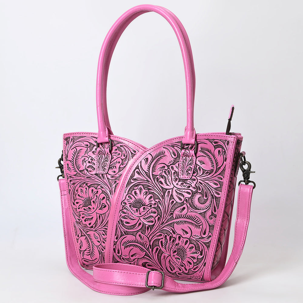 Tote Hand Tooled Genuine Leather women bag western handbag purse