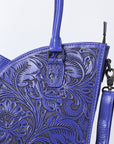 Tote Hand Tooled Genuine Leather women bag western handbag purse