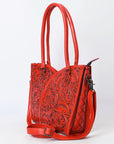 Tote Hand Tooled Genuine Leather women bag western handbag purse