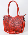 Tote Hand Tooled Genuine Leather women bag western handbag purse