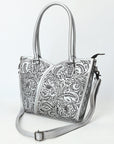 Tote Hand Tooled Genuine Leather women bag western handbag purse