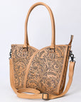 Tote Hand Tooled Genuine Leather women bag western handbag purse