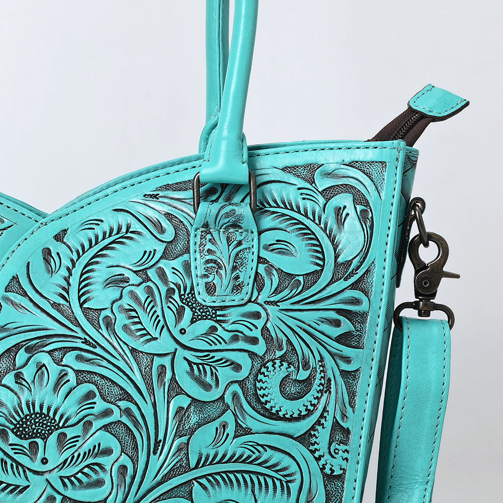 Tote Hand Tooled Genuine Leather women bag western handbag purse