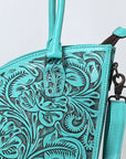 Tote Hand Tooled Genuine Leather women bag western handbag purse