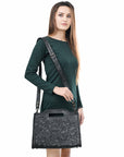 Clutch Hand Tooled Genuine Leather women bag western handbag purse