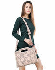 Clutch Hand Tooled Genuine Leather women bag western handbag purse