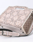 Clutch Hand Tooled Genuine Leather women bag western handbag purse