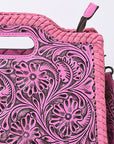 Clutch Hand Tooled Genuine Leather women bag western handbag purse