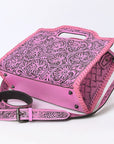 Clutch Hand Tooled Genuine Leather women bag western handbag purse