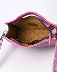 Clutch Hand Tooled Genuine Leather women bag western handbag purse