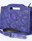 Clutch Hand Tooled Genuine Leather women bag western handbag purse