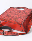 Clutch Hand Tooled Genuine Leather women bag western handbag purse