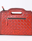 Clutch Hand Tooled Genuine Leather women bag western handbag purse