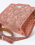 Clutch Hand Tooled Genuine Leather women bag western handbag purse