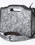 Clutch Hand Tooled Genuine Leather women bag western handbag purse