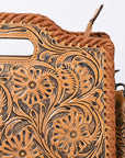 Clutch Hand Tooled Genuine Leather women bag western handbag purse