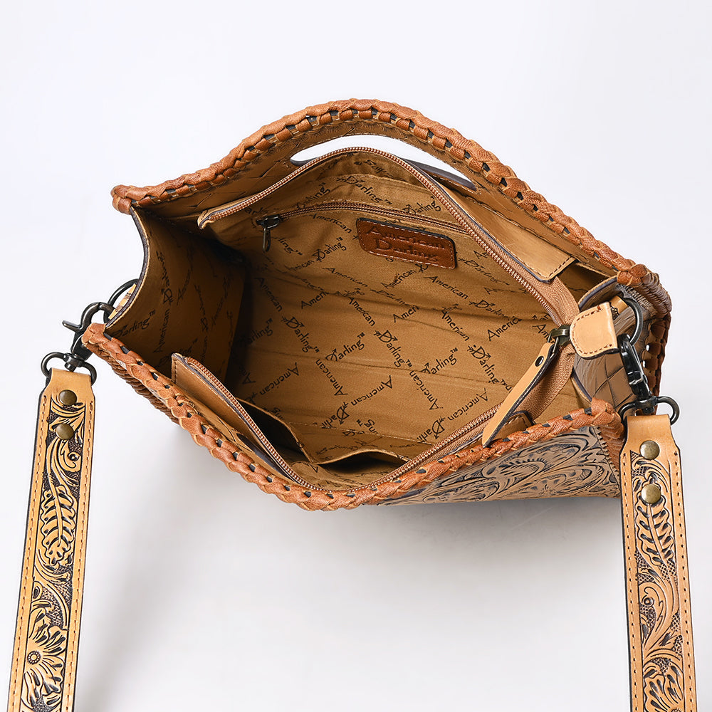 Clutch Hand Tooled Genuine Leather women bag western handbag purse