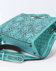 Clutch Hand Tooled Genuine Leather women bag western handbag purse