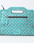 Clutch Hand Tooled Genuine Leather women bag western handbag purse
