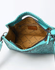 Clutch Hand Tooled Genuine Leather women bag western handbag purse