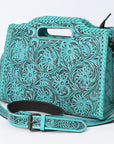 Clutch Hand Tooled Genuine Leather women bag western handbag purse